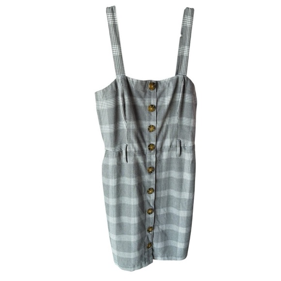 Abercrombie & Fitch Dresses & Skirts - Abercrombie & Fitch Gray Plaid Button Front Dress‎